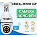 Camera Mini hình bóng đèn Xoay 360 độ FullHD 3MP dùng ứng dụng Yoosee (Ban đêm có màu) -Hàng Nhập Khẩu
