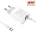 Bộ Cốc sạc 2 cổng USB và PD kèm Cáp sạc Type-C to Type-C dành cho Hoco C80A QC3.0 và PD20W (Trắng) - Hàng Chính Hãng