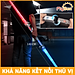 Kiếm Laser phát ánh sáng Lazer nhựa đồ chơi thu gọn cho trẻ em bé ghép 2 đầu tặng PIN MySun