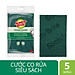 Cước rửa chén siêu sạch Scotch Brite 3M 150x100mm hình chữ nhật đa năng,lấy sạch vết bẩn cứng đầu hiệu quả [Gói 5 miếng]