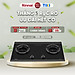 Bếp gas âm đầu đốt trong Rinnai RVB-2SCHi(SB) mặt bếp kính SCHOTT và kiềng bếp gang - Hàng chính hãng