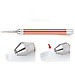 Bộ Dụng Cụ Lấy Ráy Tai cho Bé Có Đèn LED bằng thép không gỉ màu vàng hồng chất lượng cao tặng kèm hộp nhôm nguyên khối DRU - Hàng Chính Hãng