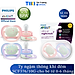 Ty ngậm ban đêm Philips Avent cho bé từ 0-6 tháng tuổi  (vỉ 2 núm) SCF376/10 - Màu ngẫu nhiên