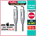 Dây Cáp Sạc Nhanh Type C To C 60W Dài 1.8M, Dây Nylon Dù Sạc Nhanh Cho iPhone 15, iP16, Android CHOETECH CC0005 - Hàng Chính Hãng