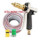 Bộ dây vòi xịt nước rửa xe, tưới cây đa năng, tăng áp 3 lần, loại 7m, 10m 206236 đầu đồng, cút, + tặng mở chai