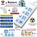 Ổ Cắm Điện Thông Minh 3 Lỗ Chống Giật Hamart 2 Cổng Sạc USB Đa Năng Đèn LED TẶNG Đầu Nối 2 Chân