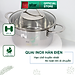 Bộ Nồi Inox 304  bếp từ 3 lớp đáy liền 4 món nắp kính Fivestar tặng 2 muỗng canh