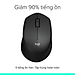 Chuột không dây Logitech M330 Silent Plus giảm ồn 90% - USB 2.4GHz, pin 2 năm, phù hợp người thuận tay phải, PC/ Laptop - Hàng chính hãng - Màu Đen