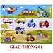 Bảng núm gỗ Ghép Hình Nhiều Chủ Đề Cho Bé