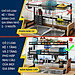 Kệ chén bát đa năng bằng thép carbon không gỉ, chống xước, sơn đen tĩnh điện, giá bát trên bồn rửa ráo nước cho nhà bếp sạch sẽ VANDO