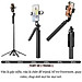 Gậy chụp ảnh selfie tự sướng kiêm tripod 4 chân khung nhôm, đèn Flash trợ sáng hiệu WlWU Wi-SEO12 - Tích hợp remote control bluetooth, Xoay 360 độ, thân nhôm, kéo dài 1,8m, chắc chắn, bền bỉ, gập gọn, pin sạc type C cho iPhone Oppo Samsung- Hàng nhập khẩu
