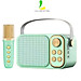 Loa Bluetooth Karaoke Su-Yosd YS103 - Loa xách tay mini chất liệu nhựa cao cấp, công suất 6W và micro không dây - Hàng nhập khẩu