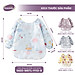 Áo yếm máng dài tay Cotton chống thấm nước cho bé tập ăn dặm, tập vẽ Mastela Dành cho bé từ 0-4 tuổi - Có chọn màu và size