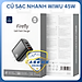Củ Sạc Nhanh Firefly 45W PD GaN Wi-G011 - Hàng Chính Hãng