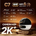 Camera Wifi Ezviz C7 2 Mắt 8M Quay Quét 360 độ, cảnh báo, phát hiện chuyển động, chống bụi, ban đêm có màu - hàng chính hãng