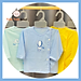 Combo 3 áo sơ sinh cotton Thái Hà Thịnh - Mẫu Tay Dài Màu Cài Nút Lệch - Size 1,2,3 cho bé sơ sinh -9kg