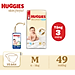 Tã/bỉm dán sơ sinh Huggies Skin Perfect M 46+3 miếng với 2 vùng thấm giảm kích ứng da