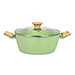 Bộ 3 nồi đúc men đá ceramic Size 16/20/24cm 10 lớp chống dính, miệng rót Green Cook GCS231 sử dụng được các loại bếp-Hàng chính hãng
