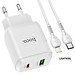 Củ sạc nhanh Hoco N5 (QC, PD 20W) cho android,iphone - chất liệu PC chống cháy - Phích cắm EU ( chân tròn) - Hàng chính hãng