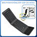 Bàn Phím Bluetooth Gập Gọn hiệu Wi WU FMK-05 – Kết Nối Nhanh V5.2, Kèm Túi Đựng & Giá Đỡ, Pin 40 Giờ – Hàng Nhập Khẩu