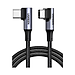 Cáp sạc USB 2.0 Type-C to Type-C  Ugreen 70698 bẻ góc 2 đầu 90 độ vuông góc  2M - Hàng chính hãng