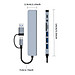 Bộ Chuyển Đổi Hub USB C Hub 8 Trong 1 Type C 3.1 Sang USB 3.0/ Type C/ Đọc Thẻ SD / TF Cho MacBook Notebook Laptop Máy Tính-Hàng Chính Hãng