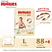 Tã quần Huggies Skin Perfect Mega Jumbo L88+4 với 2 vùng thấm giảm kích ứng da