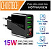 Cóc củ sạc nhanh 15W 3 cổng USB hiệu CHOETECH C0026 cho điện thoại / máy tính bảng Samsung iPhone Huawei Oppo Xiaomi (sạc nhanh 2.4A / Port, 3 Port USB, Max 3A, trang bị LED hiển thị) - Hàng chính hãng