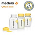 Bình trữ sữa Medela PP 150ml/250ml - Nắp bình tách rời có thể lắp núm ty vào cho bé bú