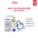 Núm ty bình sữa cổ thường silicon siêu mềm Chuchu baby chính hãng
