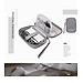Túi đựng phụ kiện công nghệ đựng pin sạc dự phòng, điện thoại, cáp sạc usb, tai nghe có quai cầm, [Loại cao cấp - Màu Đen] Túi Đựng Phụ Kiện Công Nghệ Có Quai Cầm, Chống Nước - Hàng Chính Hãng dododios