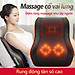 Gối massage cổ vai gáy, Máy massage lưng hồng ngoại trị liệu 16 đầu bi massage cùng chế độ rung