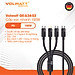 Cáp sạc siêu nhanh 3 đầu Volwatt GE-S36-S3 hàng chính hãng | Type-C ra C (100W)+C(15W)+L(27W), dây bện 1.5m | BH 12 tháng