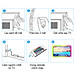 Dây Led 5050 RGB Trang Trí TV, Case PC Điều Khiển Remote Cảm Biến Nhạc, Nguồn USB