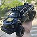 Đồ chơi mô hình xe ô tô FORD RAPTOR  F150 bằng hợp kim nguyên khối có nhạc và đèn, kèm xe máy tỷ lệ 1:28 màu đen