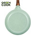 Chảo đúc đáy từ chống dính men đá ceramic xanh ngọc 20 cm Green Cook GCP06-20IH công nghệ Hàn Quốc - Hàng chính hãng