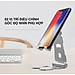 Giá Đỡ Để Bàn Điện Thoại Di Động, Máy Tính Bảng Hợp Kim Nhôm Cao Cấp - 02 Vị Trí Điều Chỉnh Góc Nhìn Hàng Chính Hãng Helios