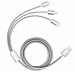 Cáp Sạc 3 Đầu Đa Năng Cho Samsung, Xiaomi, iPhone, iPad – Hàng Chính Hãng
