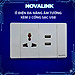 Ổ điện âm tường đa năng có 2 cổng USB sạc nhanh, tải 15A cho nhà ở và văn phòng – Hàng chính hãng