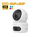 Camera Wifi Ezviz 2 Mắt Trong Nhà H7C 2K 8MP, quay 360 độ, có màu ban đêm, đàm thoại 2 chiều - Hàng chính hãng