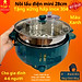 Nồi lẩu điện mini đa năng 28cm, chống dính vân đá cao cấp công suất 1000W tiện dụng 3 nấc nhiệt kèm giá hấp inox 304 - Hàng chính hãng D Danido – Logo ngẫu nhiên