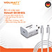 Bộ củ cáp sạc siêu nhanh Volwatt GE-30-SCL 30W GaN hàng chính hãng | Adapter PD Type-C + Cáp Type-C to L 1m, BH 12 tháng