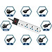 Ổ cắm đa năng USB Rạng Đông dài 3m Model: OC02.USB 3C/3M/10A