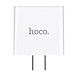 Cốc sạc 3 cổng Hoco C15 3A dành cho IPHONE/IPAD hỗ trợ sạc nhanh- màn hình LCD hiển thị điện áp (trắng) - Hàng Chính Hãng
