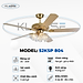 Quạt trần chùm đèn Klasse 52KSP 804 Hàng chính hãng
