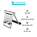 Giá đỡ điện thoại, máy tính bảng thông minh xoay 360 độ Rockspace Metal dùng được 2 mặt chống trượt làm bằng kim loại hàng chính hãng