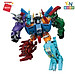 Đồ chơi xếp hình, lắp ráp 6 in 1 Qman 1414 - Siêu Robot khủng long Sura (456 mảnh ghép)