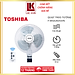 Quạt treo tường Toshiba F-WSA20(H)VN - 3 cánh, động cơ bạc thau - 3 mức gió - Điều khiển từ xa - Hẹn giờ tắt - Hàng chính hãng, bảo hành 12 tháng