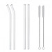 Bộ 4 Ống Hút Thủy Tinh Chịu Nhiệt (2 Cong + 2 Thẳng) + 2 Cọ Rửa + 1 Túi Vải