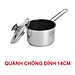 Quánh chống dính 3 đáy inox 430 cao cấp Fivestar Standard nắp kính bếp từ (12cm/14cm) , tặng 5 muỗng ăn